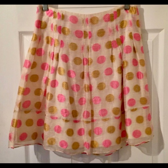 Tocca Paloma Pink and Polkadot Gold skirt - Picture 2 of 7